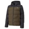 Puma Kids Colourblock Polyball Hooded Jacket -Freien Bekleidungs Geschäft puma kids colourblock polyball hooded jacket 22a pua 849860 deep olive 1 1280x1280